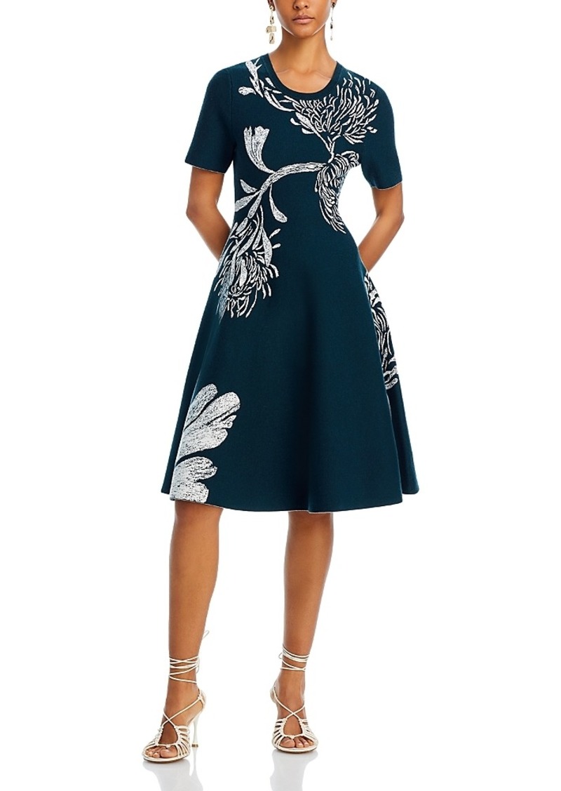 Jason Wu Collection Pincushion Floral Knit Dress