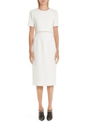 JASON WU Collection Popover Compact Crepe Sheath Dress in Chalk at Nordstrom
