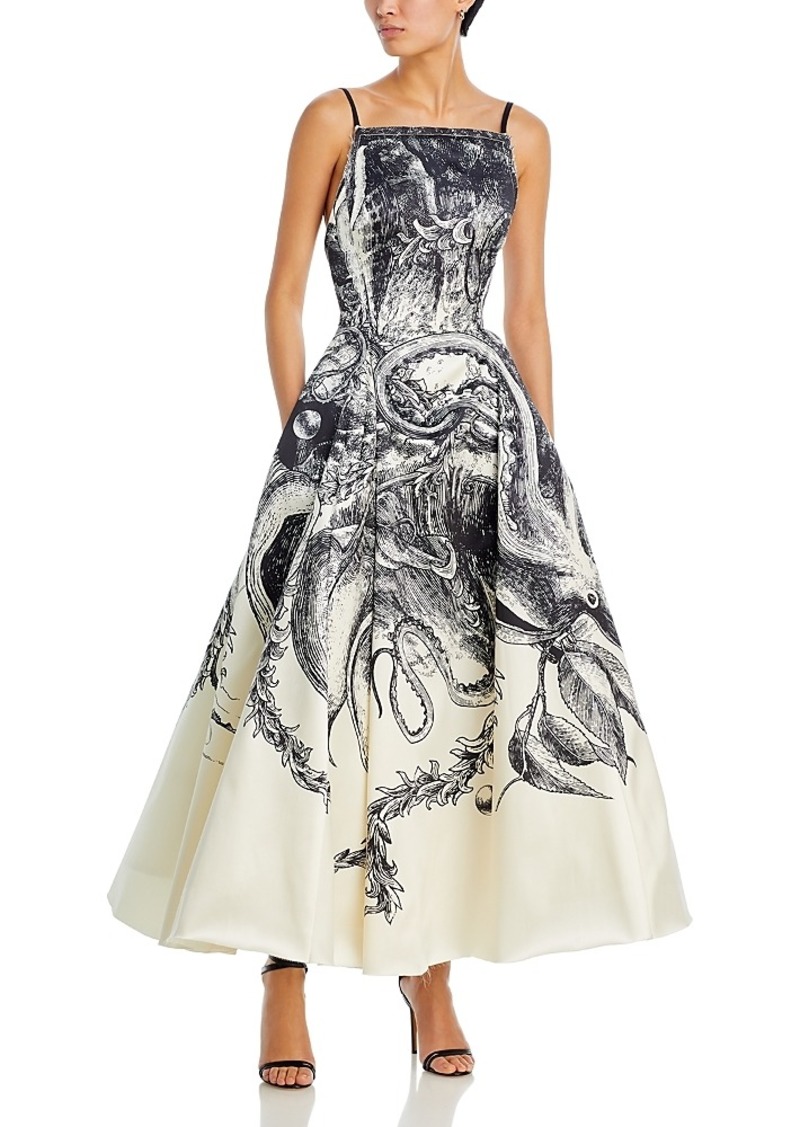 Jason Wu Collection Printed Square Neck Dress