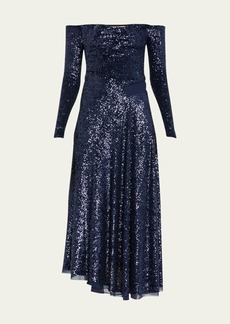 Jason Wu Collection Sequin Off-Shoulder Cocktail Dress
