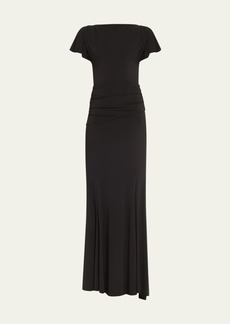 Jason Wu Collection Sheer Jersey Trumpet Evening Gown