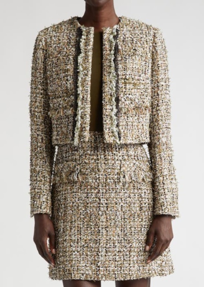 Jason Wu Collection Textured Tweed Short Jacket