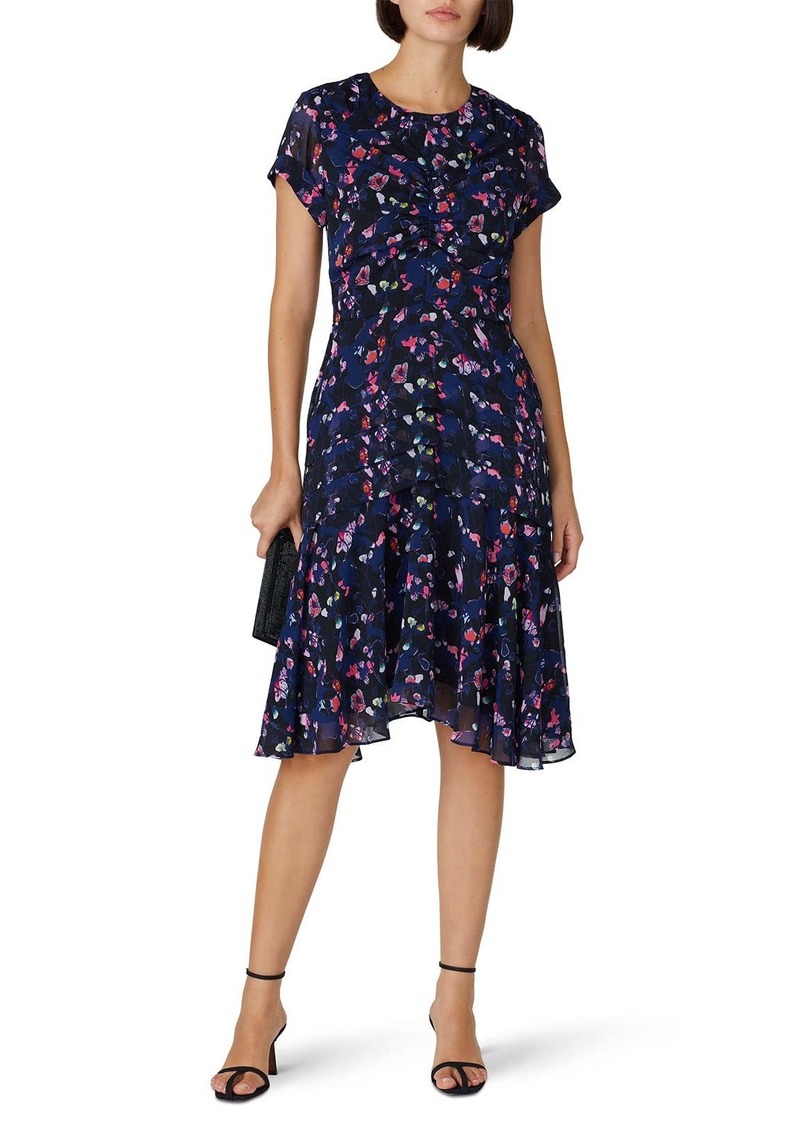 Jason Wu Collective Rent the Runway Pre-Loved Navy Floral Ruched Dress