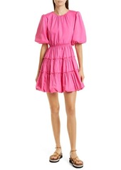 JASON WU Puff Sleeve Cotton Poplin Dress