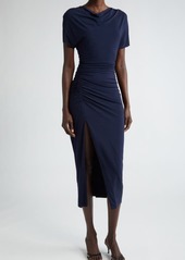 JASON WU Ruched Short Sleeve Jersey Dress