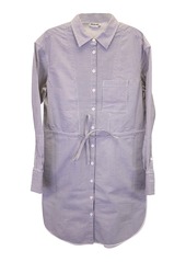 Jason Wu Striped Shirt Dress in Grey Cotton