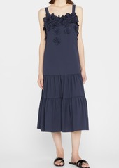 Jason Wu Tiered Floral-Embellished Dress