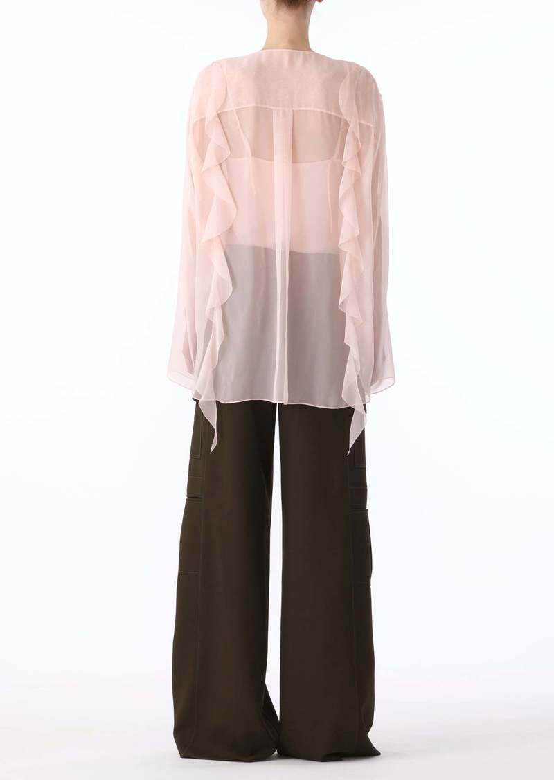 Jason Wu L/s Chiffon Blouse W/ Ruffle Detail