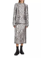 Jason Wu Metallic Jacquard Midi-Skirt