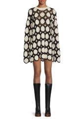 Jason Wu Monochrome Crochet Mini Dress