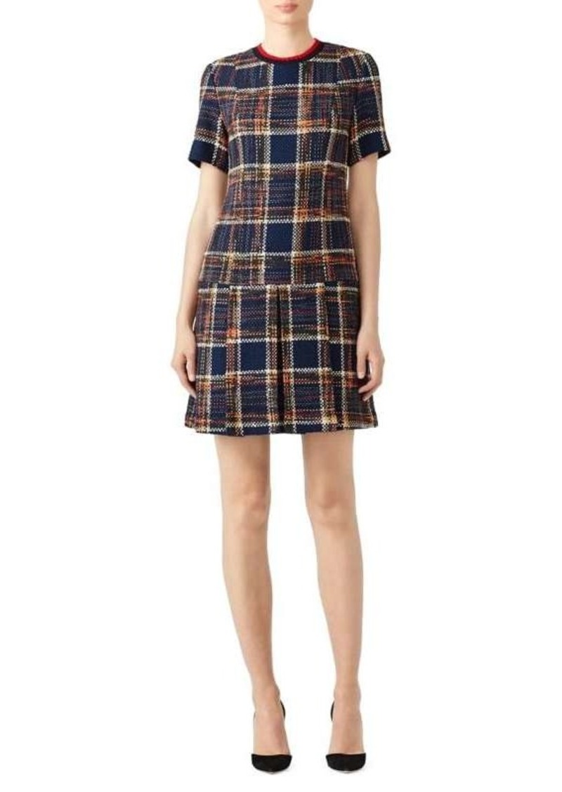 Jason Wu Plaid Tweed Wool Blend Mini Dress