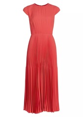 Jason Wu Pleated Cap-Sleeve Midi-Dress