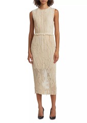 Jason Wu Pleated Fil Coupe Sheath Dress