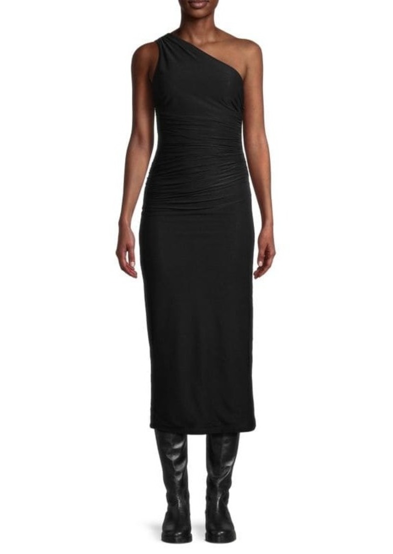 Jason Wu Ruched One Shoulder Midi Dress