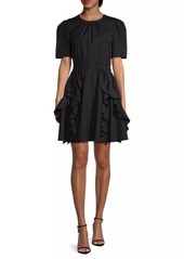 Jason Wu Ruffled Cotton-Blend Minidress