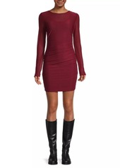 Jason Wu Sheer Jersey Long-Sleeve Minidress