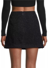 Jason Wu Shimmer Tweed Wrap Miniskirt