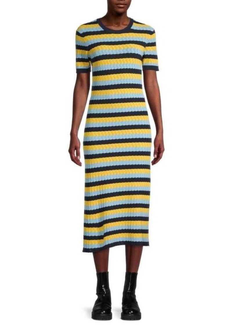 Jason Wu Striped Knit Midi Dress