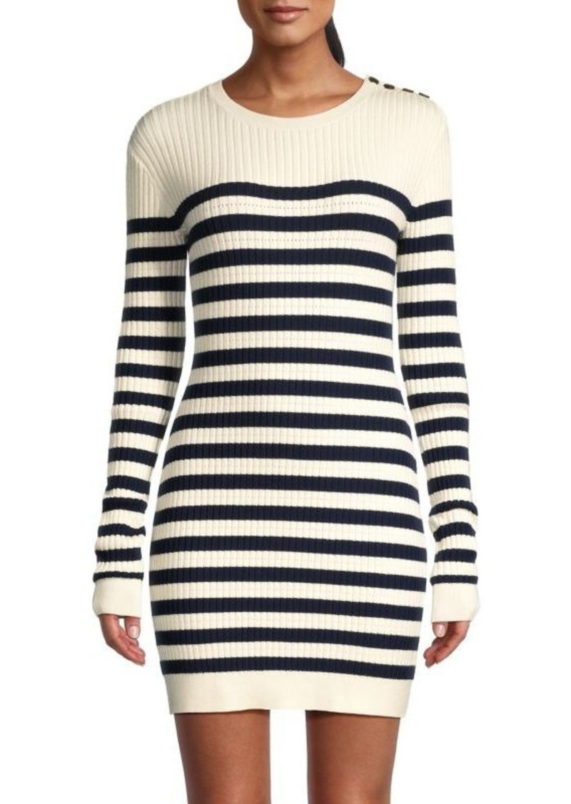 Jason Wu Striped Merino Wool Knit Sweaterdress