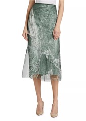 Jason Wu Tree-Print Organza Skirt