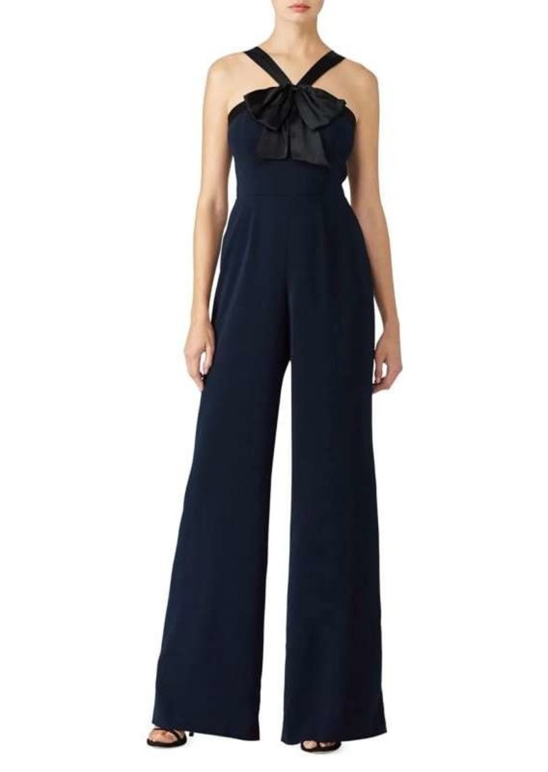 Jay Godfrey Dryden Bow Pleated Jumpsuit