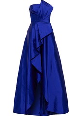 Jay Godfrey Woman Callie Strapless Pleated Taffeta Gown Royal Blue