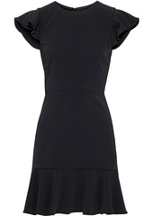 Jay Godfrey Woman Jamison Open-back Ruffled Stretch-crepe Mini Dress Black