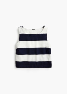 J.Crew Cropped rugby-striped tank top