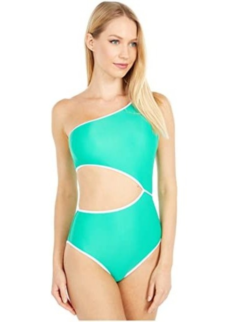 J Crew Eco Solid Trish Cutout Tank Swimwear