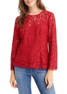 J.Crew J. Crew Lace Top with Built-In Camisole