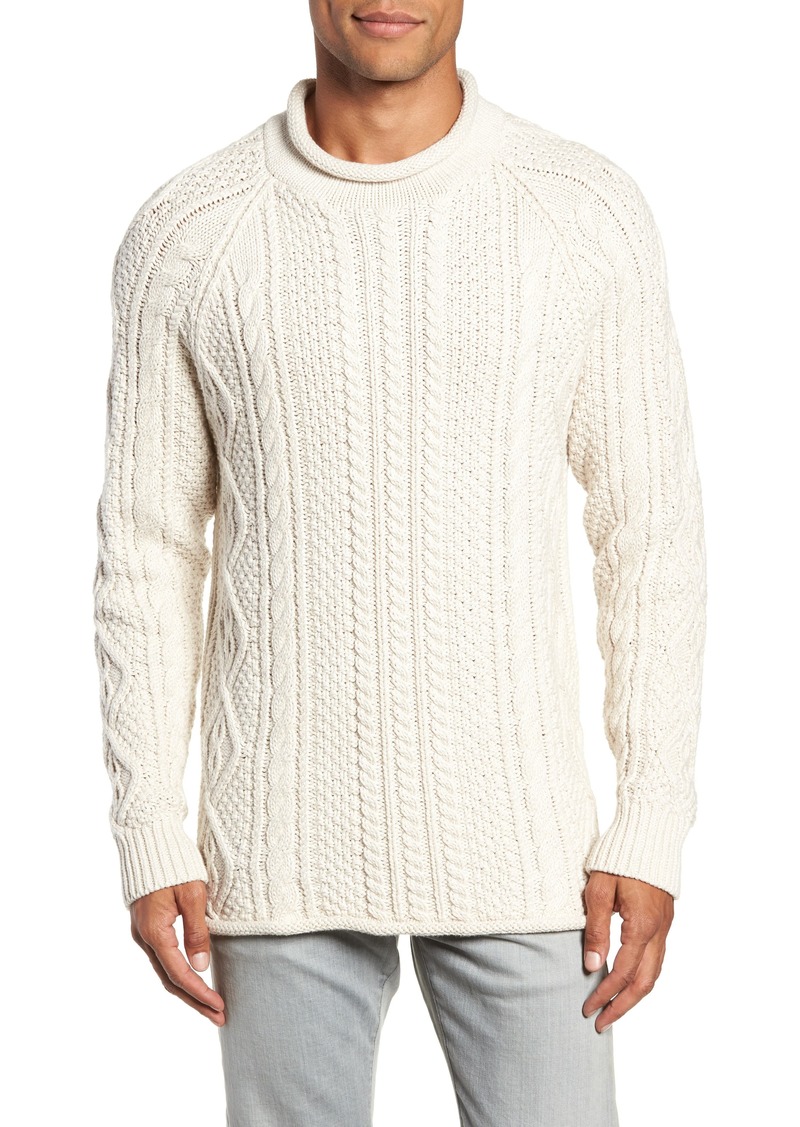 1988 Roll Neck Cable Knit Sweater - 40% Off!