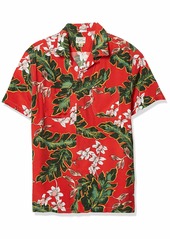 J.Crew Mercantile Men's Short Sleeve Print Rayon Shirt Palma Floral RED S