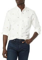 J.Crew Mercantile Men's Slim-Fit Long-Sleeve Graphic Oxford Shirt  M
