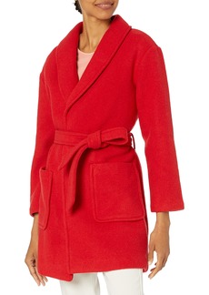 J.Crew Mercantile Women's Belted Wool Wrap Coat Spectrum red XXL