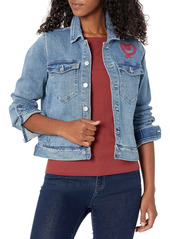 J.Crew Mercantile Women's Cropped Embroidered Denim Jacket  L