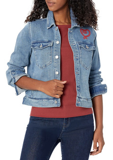 J.Crew Mercantile Women's Cropped Embroidered Denim Jacket  M