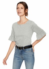J.Crew Mercantile Women's Plus Size Flutter-Sleeve T-Shirt Heather ice