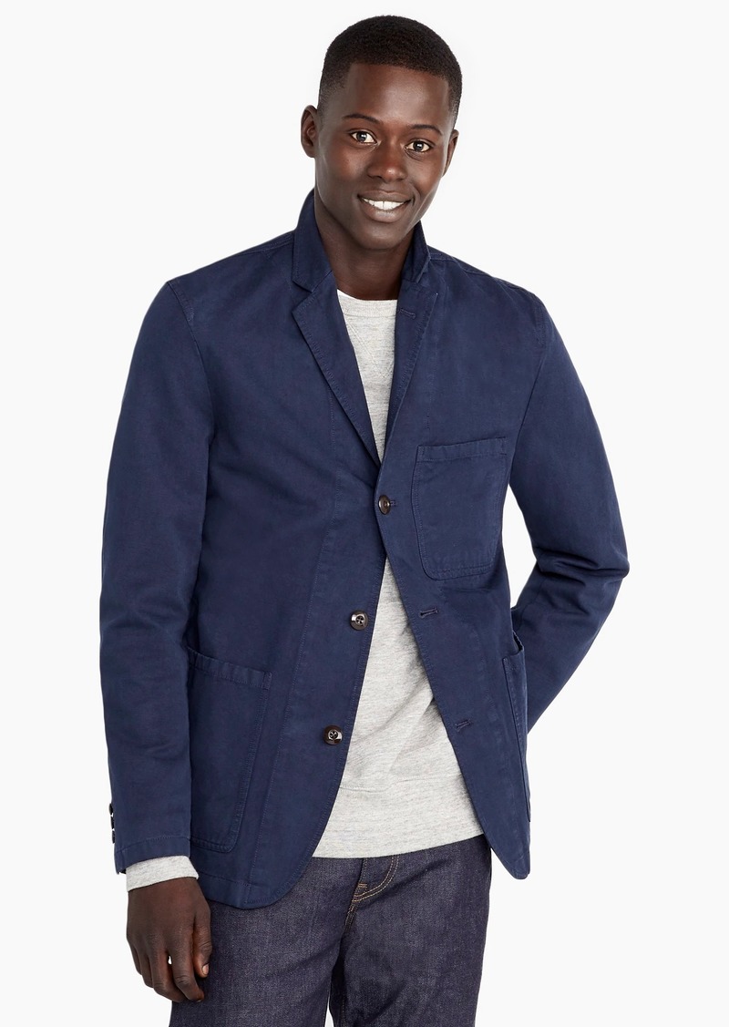 J Crew Wallace Barnes Slim Fit Chore Blazer In Cotton Linen