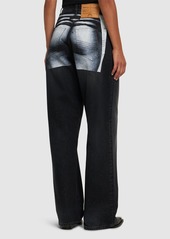 Jean Paul Gaultier Body Printed High Rise Boyfriend Jeans