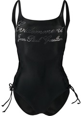 Jean Paul Gaultier crystal-embellished detail swimsuit