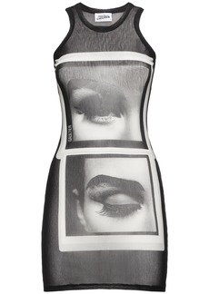 Jean Paul Gaultier Eye Printed Mesh Short Dress