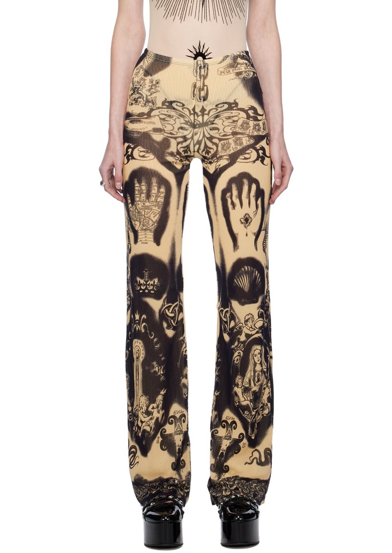 Jean Paul Gaultier Beige Flared Lounge Pants