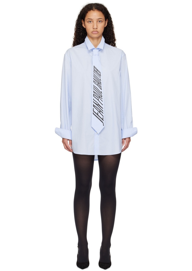 Jean Paul Gaultier Blue 'The Tie Shirt' Minidress