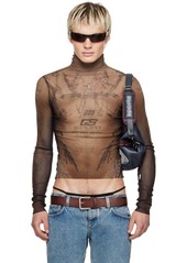 Jean Paul Gaultier Brown Shayne Oliver Edition 'GS Sport' Turtleneck