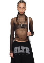 Jean Paul Gaultier Brown Shayne Oliver Edition 'GS Sport' Turtleneck