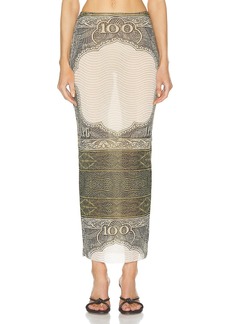 Jean Paul Gaultier Cartouche Mesh Long Skirt