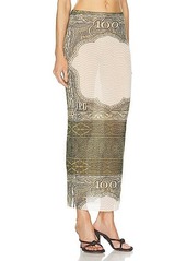 Jean Paul Gaultier Cartouche Mesh Long Skirt