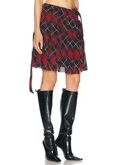 Jean Paul Gaultier Distorted Tartan Short Skirt