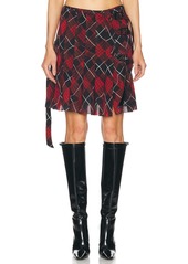 Jean Paul Gaultier Distorted Tartan Short Skirt