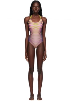 Jean Paul Gaultier Green & Purple 'The Body Morphing' Swimsuit